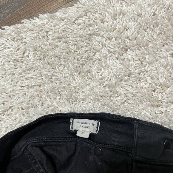 Madewell 27 Versatile Minimalist Stretch Black 10" High Rise Skinny Ankle Jeans - Picture 6 of 6